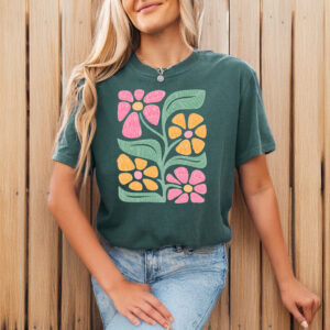 Subtle Fuck Trump Flower Tee Shirt, Anti Trump Floral Shirt
