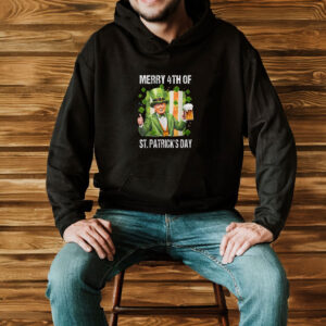 Funny Trump Leprechaun Hat Merry 4th Of St Patrick' Day T-Shirt