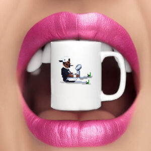 Jalen Hurts smoking champions trophy pixel Mug