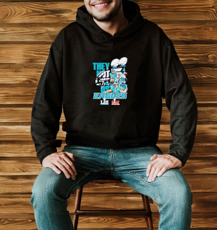 Philadelphia Eagles 2X ]Champions Super Bowl they not like us T-shirt