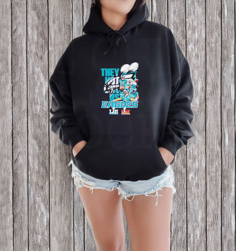 Philadelphia Eagles 2X ]Champions Super Bowl they not like us T-shirt